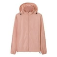 thumbnail image 1 of HOOMEUMY Mens Hoodie Athletic Jacket Classic Solid Coat Stand Collar Jacket Sun Protection Design Casual Workout Raglan Sleeve Clothes Fashion Trendy Pink XL, 1 of 2