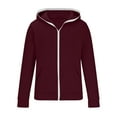 thumbnail image 1 of HOOMEUMY Mens Hoodie Athletic Jacket Workout Drop Shoulder Clothes Fashion 2025 Trendy Classic Solid Coat Front Open Jacket Zipper Design Casual Red M, 1 of 5