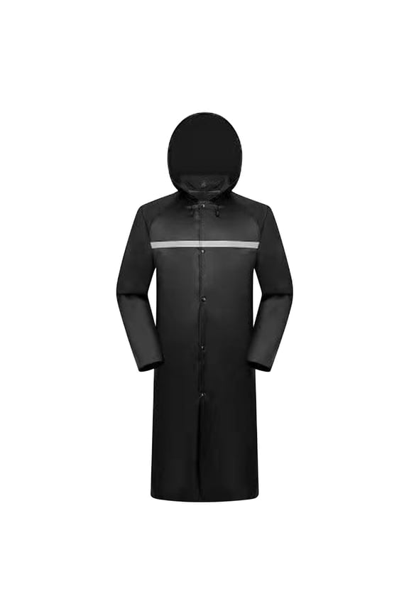 Mens Hoodie Raincoat Casual Workout Long Sleeve Clothes Fashion 2025 Trendy Classic Solid Coat Crew Neck Jacket Zipper Design Black Free Size