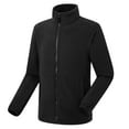 thumbnail image 1 of HOOMEUMY Mens Hoodless Fleece Jacket Long Sleeve Clothes Fashion 2025 Trendy Classic Solid Coat Stand Collar Jacket Padded Design Casual Workout Black L, 1 of 6