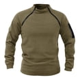 thumbnail image 1 of HOOMEUMY Mens Hoodless Pullover Sweatshirts Raglan Sleeve Shirts Fashion 2025 Trendy Classic Solid Design Crew Neck Tops Padded Blouse Casual Basic Green S, 1 of 3