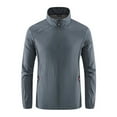 thumbnail image 1 of HOOMEUMY Mens Ice Silk Jacket Casual Workout Long Sleeve Clothes Fashion 2025 Trendy Classic Solid Coat Standing Collar Jacket Sun Protection Design Gray XXXXL, 1 of 8