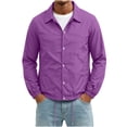 thumbnail image 1 of HOOMEUMY Mens Light Jackets Casual Stylish Windbreakers for Men Light Track Jacket Laydown Collar Fall Golf Coats, 1 of 7