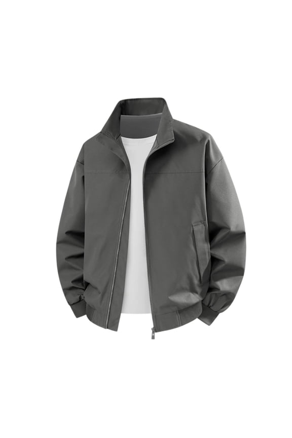 Mens Light Jackets Casual Stylish Windbreakers for Men Track Jacket Laydown Collar Fall Golf Coats
