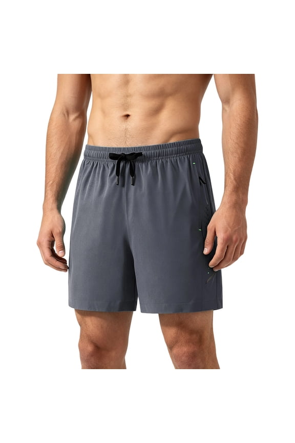 Mens No Liner Swim Trunks Fast Dry with Zipper Pockets Bathing Suits for Men Lineless Swim Shorts