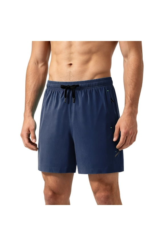 Mens No Liner Swim Trunks Fast Dry with Zipper Pockets Bathing Suits for Men Lineless Swim Shorts