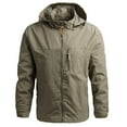 thumbnail image 1 of HOOMEUMY Mens Rain Jacket Long Sleeve Clothes Fashion 2025 Trendy Classic Solid Coat Stand Collar Jacket Zipper Design Casual Workout Yellow XXXL, 1 of 8