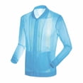 thumbnail image 1 of HOOMEUMY Mens Stand Collar Sheer Mesh Sun Protection Jacket Full Zip Long Sleeve Cuffed Hem Light Solid Color Breathable Outerwear For Beach Walking Summer Daily Casual Attire, 1 of 7