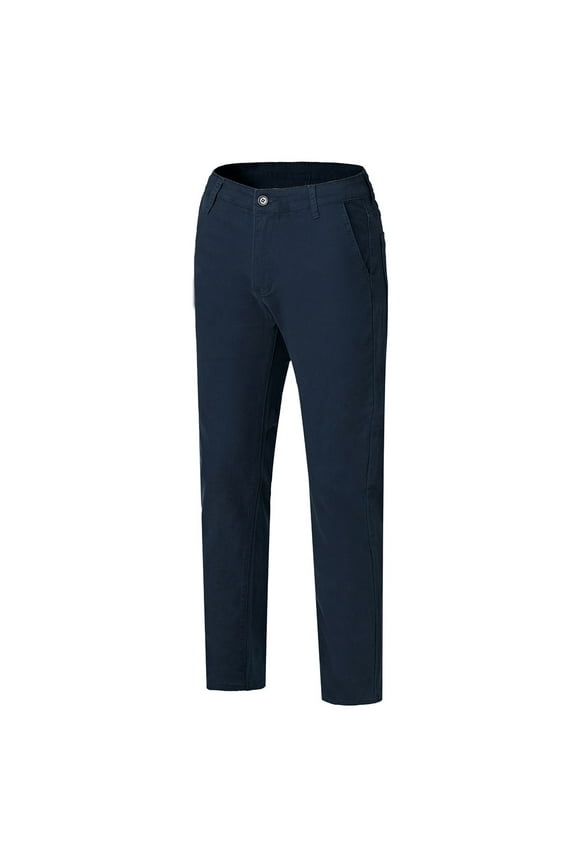 Mens Stretch Work Pants Straight Leg Men Casual Pants Casual Solid Color Plus Size Pant Solid Color Trousers (Navy,46)