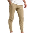 thumbnail image 1 of HOOMEUMY Mens Sweatpants Casual Stretch Dress Work Pants Solid Color Casual Fall Workout Sweat Pant with Pockets (Khaki,S), 1 of 4