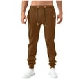 thumbnail image 1 of HOOMEUMY Mens Sweatpants Solid Color Athletic Pants Elastic Waist Drawstring Joggers Pants Casual Gym Running Workout Track Pants with Pockets (Coffee,XL), 1 of 7