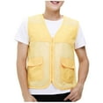thumbnail image 1 of HOOMEUMY Mens V-Neck Mesh Outdoor Breathable Zipper Pocket Tank Tops Solid Color Relaxed Sleeveless Casual Soft Basic Shirt Lightweight Blouses (Yellow,XL), 1 of 8