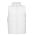 thumbnail image 1 of HOOMEUMY Mens Warm Cotton Vest Stand Collar Jacket Quick Dry Design Casual Workout Sleeveless Clothes Fashion 2025 Trendy Classic Solid Coat White M, 1 of 4