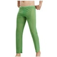 thumbnail image 1 of HOOMEUMY Mens Yoga Pants Solid Color Loose Fitness Sports Yoga Pants Fashion Comfy Cropped Pant (Green,M), 1 of 7
