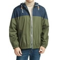 thumbnail image 1 of HOOMEUMY Mens Zipper Jacket Crew Neck Jacket Sun Protection Design Casual Workout Long Sleeve Clothes Fashion 2025 Trendy Colorblocked Coat Green S, 1 of 8