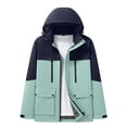 thumbnail image 1 of HOOMEUMY Rain Jacket Women Waterproof with Hood Trendy Outdoor Windbreaker Light Packable Raincoat, 1 of 10