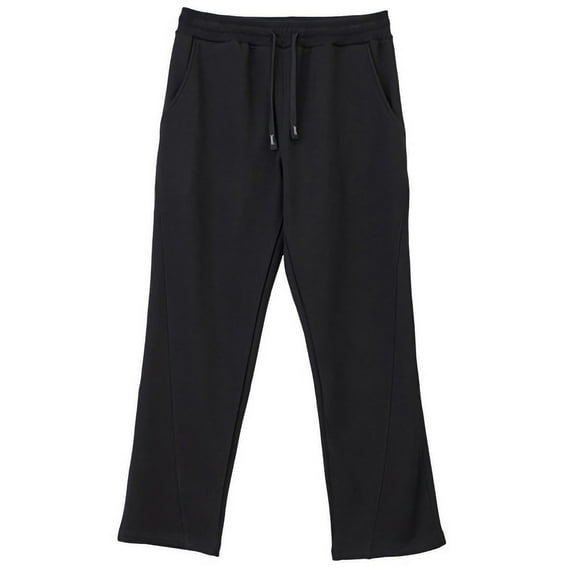 HOOMEUMY Sweatpants for Men Fall Winter Warm Fleece Sweatpants Straight Leg Casual Pants Elastic Waist Athletic Workout Jogger Sweat Pants (Black,XXXXL)