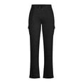 thumbnail image 1 of HOOMEUMYWomen's Solid Color Pants with Pockets High Waist Drawstring Loose Straight Leg Trousers Wide Leg Pants Black XL, 1 of 5