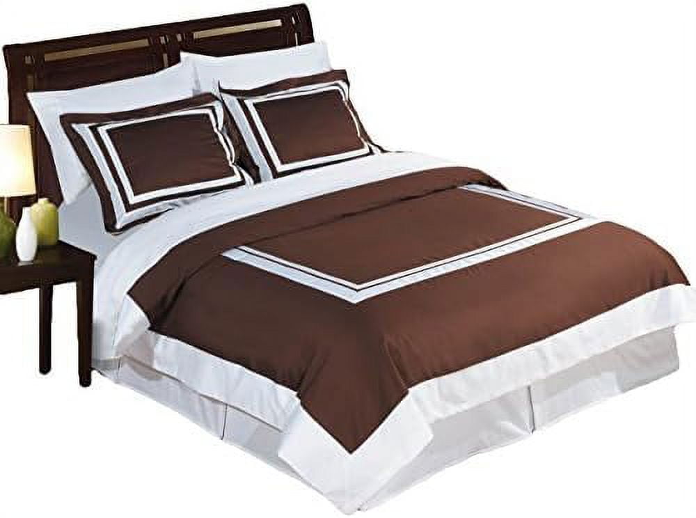 HOOMHIBIU 6 Piece Hotel Bed-in--Bag Twin Extra Long (XL) Size 100% Cotton 300TC- Navy & White ...
