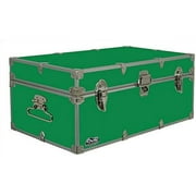 HOOMHIBIU C&N Footlockers Happy Camper  Trunk - Summer Camp Chest - Durable with Lid Stay - 32 x 18 x 13.5 Inches ()