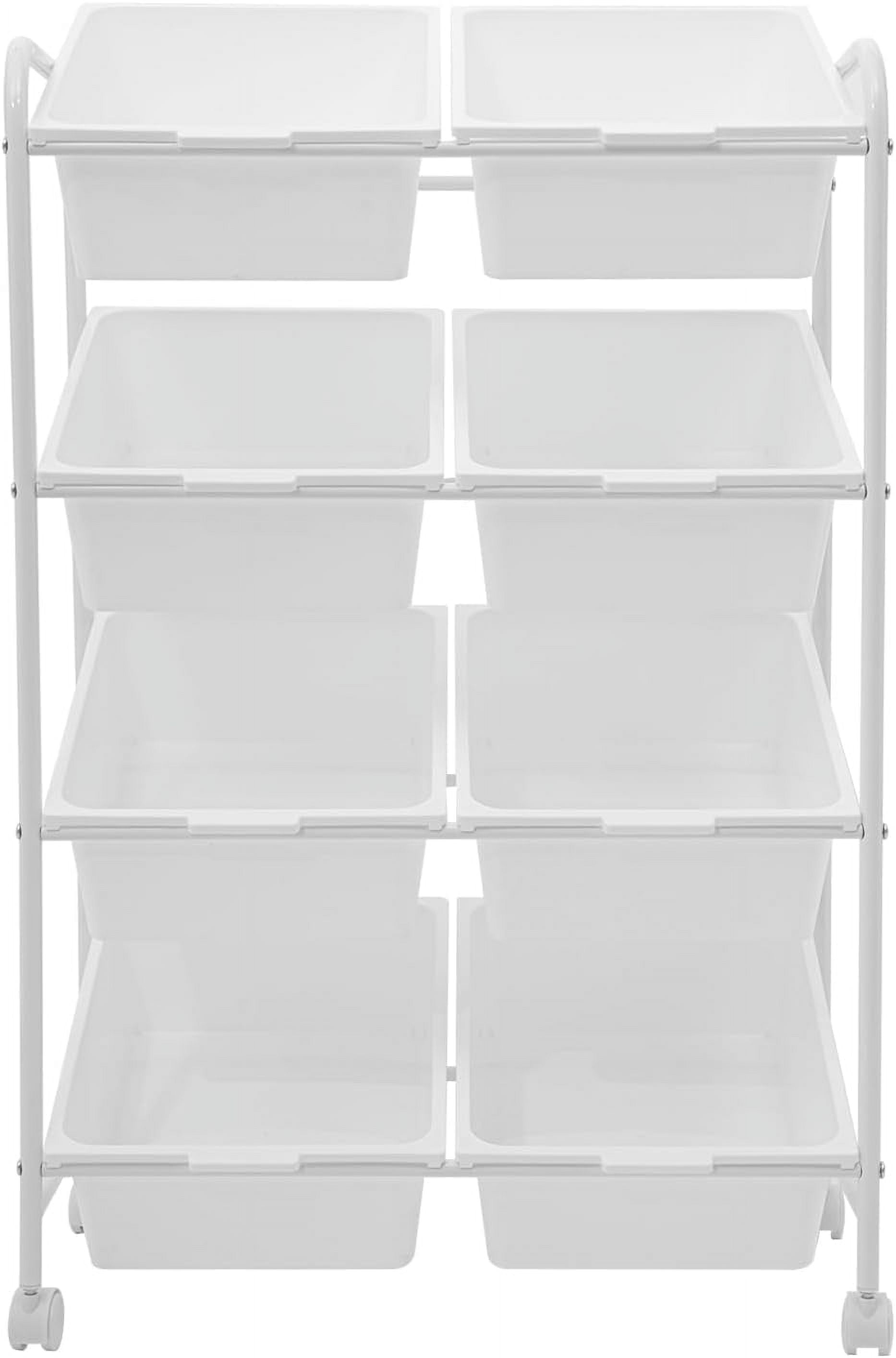 HOOMHIBIU Children's Shelving Slanted 2 Rows 4 Layers Large Toy