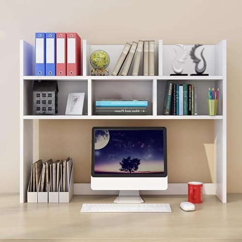 HOOMHIBIU Desk Hutch for Dorm Countertop Hutch with Shelves for