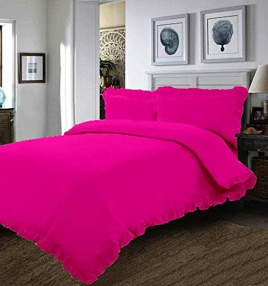 TJUNBOLIFE Duvet Cover Set 1 Frilled Duvet Cover With Ruffle Edge