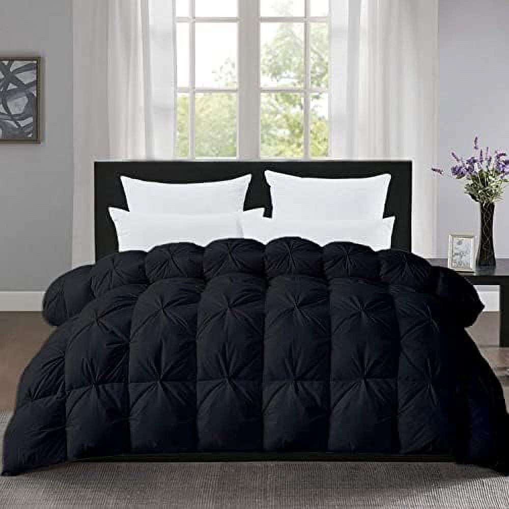 HOOMHIBIU Luxurious Pin TuckPinch Pleat Comforter Oversized Queen