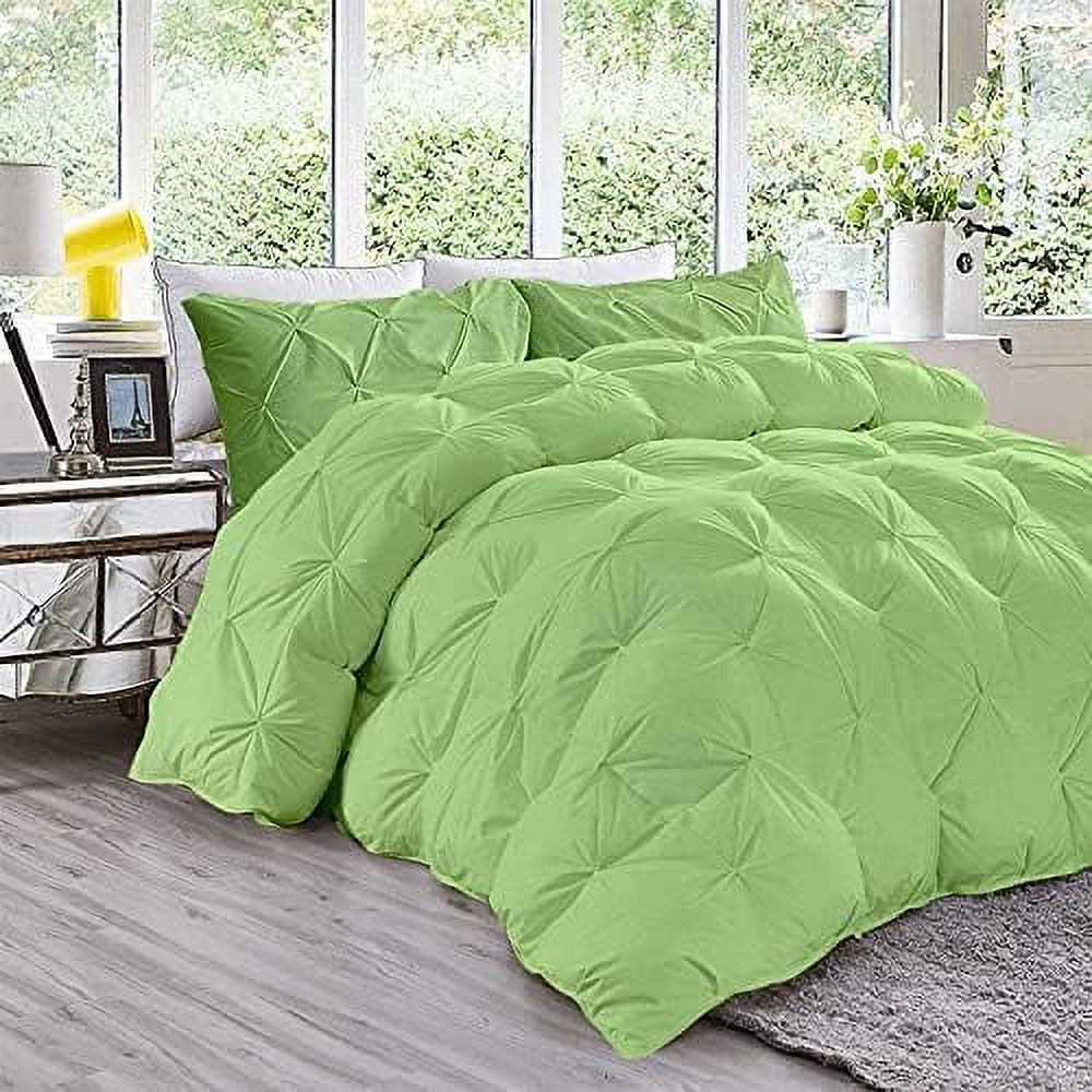HOOMHIBIU Pinch Pleated Cotton Comforter Lightweight All Season Down Alternative Comforter 100