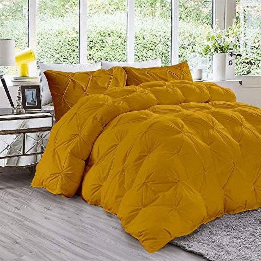 HOOMHIBIU Pinch Pleated Cotton Comforter Lightweight All Season Down