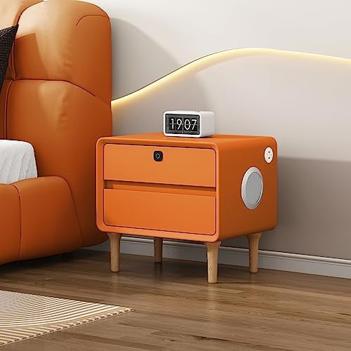 HOOMHIBIU Smart Bedside Table Modern Bedside Table with Speaker and