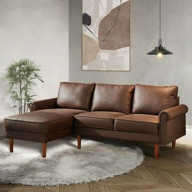 HOOOWOOO 81.50" Wide LShaped Indoor Sofas and Couches,3 Seats