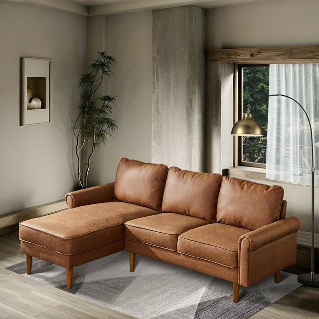 HOOOWOOO 81.50" Wide LShaped Indoor Sofas and Couches,3 Seats