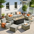 HOOOWOOO 9Piece AllWeather Patio Furniture Set PE Rattan Patio
