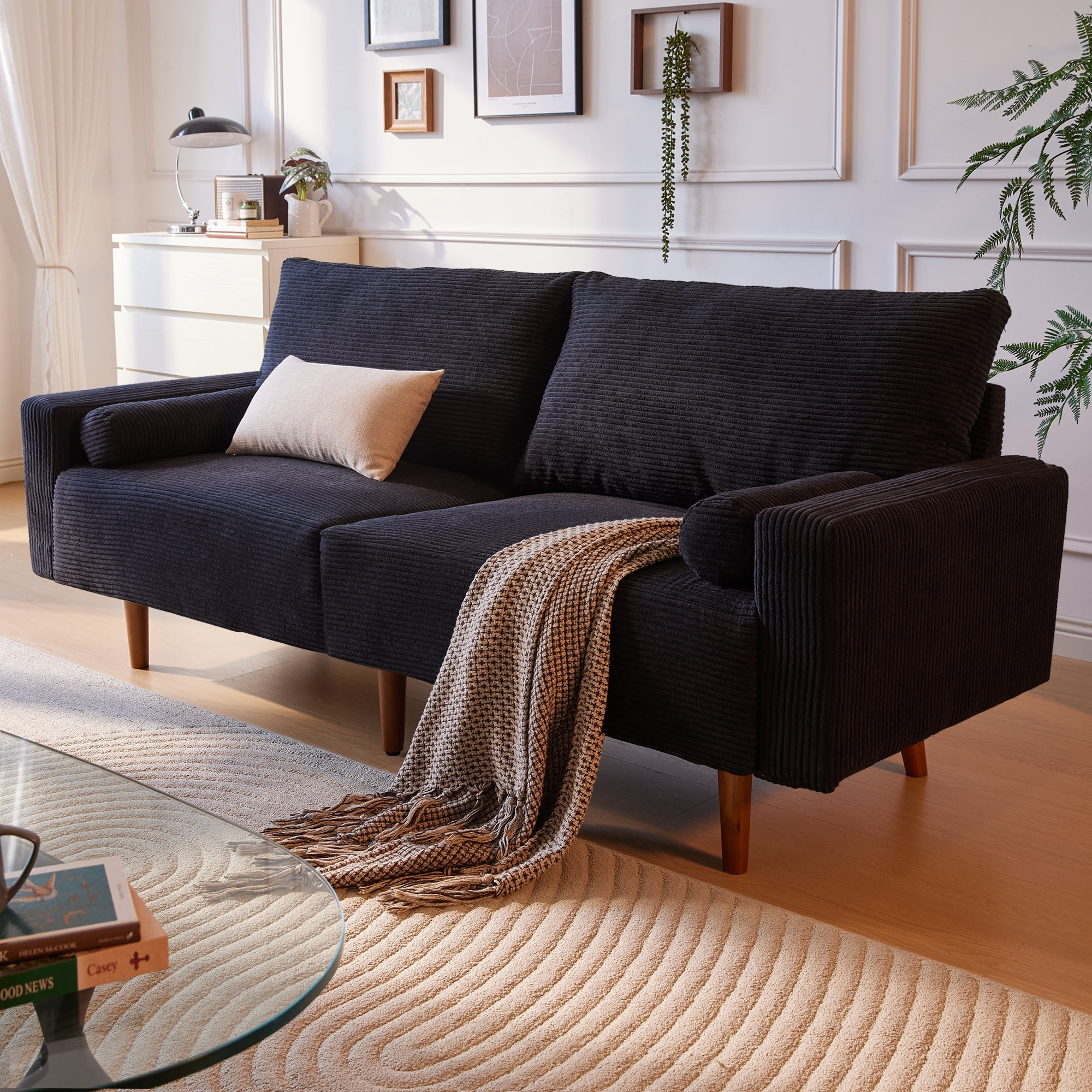 HOOOWOOO Large 2 Seater Modern Sofa Couch 78" Upholstered Nugget