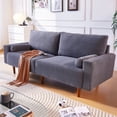 thumbnail image 1 of XIZZI Large 2 Seater Modern Sofa Couch 78" Upholstered Nugget Couches for Living Room(Polyester Fabric,Grey), 1 of 9