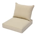 thumbnail image 1 of XIZZI Luxury Outdoor Sofa Cushion for Patio Furniture, 25*25*5.7 Deep Seat Cushions and Back Cushion Set for Wicker Chair, Water Resistant Fade Resistant, Beige, 1 of 6