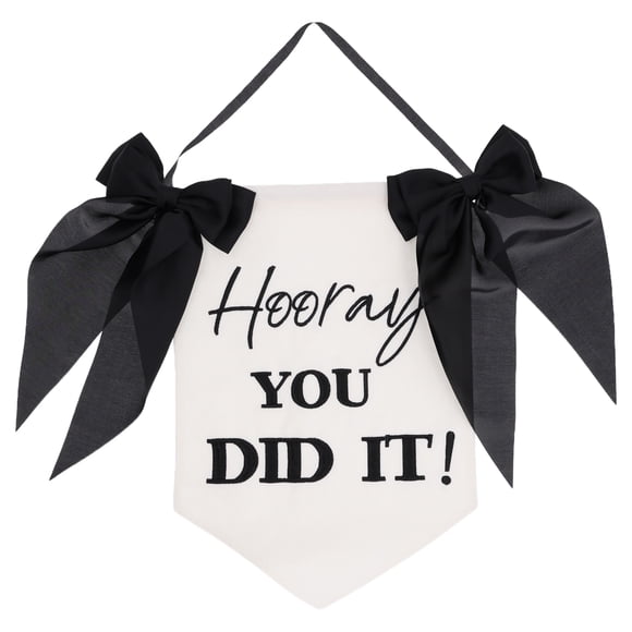 Hooray You Did It Banner, Black and White, Graduation by Way To Celebrate