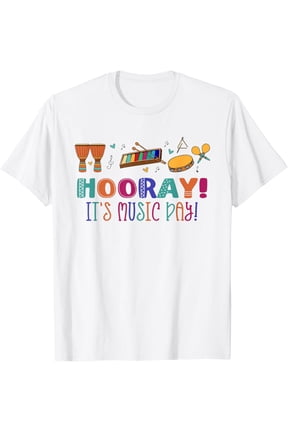 HOORAY! IT'S MUSIC DAY! Musical Note Teacher Musician Meme T-Shirt