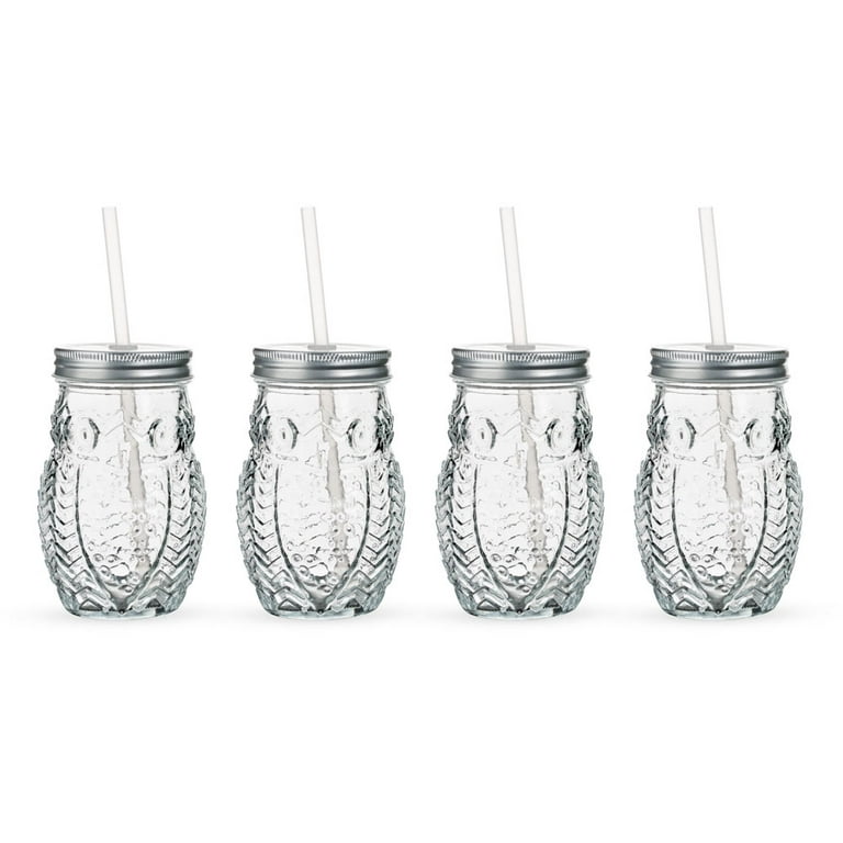 Mua Lunnix Drinking Glasses with Lids and Glass Straw 4pcs Set