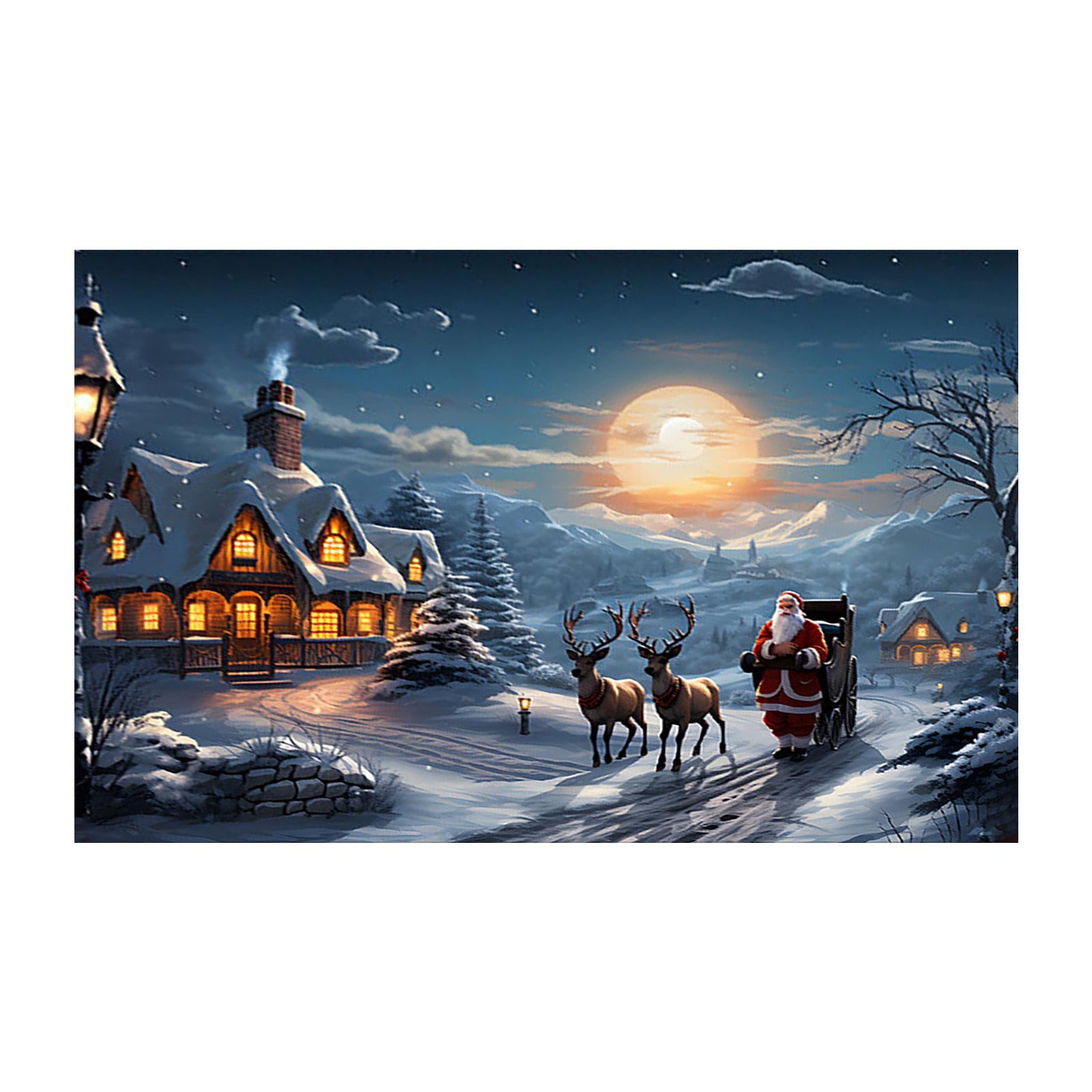 HOOUDO Modern Area Rug Clearance Carpet Cartoon Christmas Floor Mat New