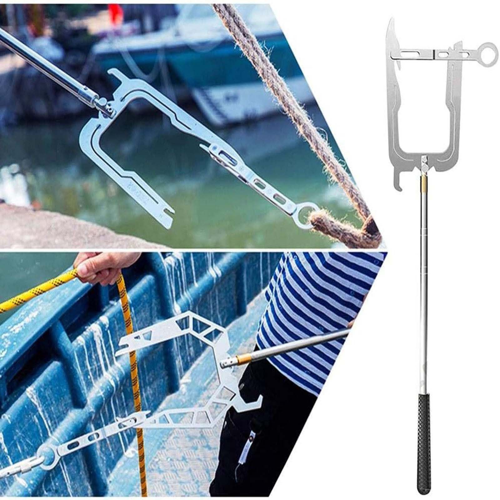 HOOUDO New Boat Hook Clearance Telescopic and Rope for Boat Hooks for