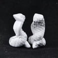 thumbnail image 1 of HOOUN 1.5" Natural Crystal Snake Carved Quartz Stone Serpent Rock Healing Reiki Decor-Howlite-1PC (Random Pick), 1 of 9