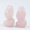 thumbnail image 1 of HOOUN 1.5" Natural Crystal Snake Carved Quartz Stone Serpent Rock Healing Reiki Decor-Rose Quartz-1PC (Random Pick), 1 of 5