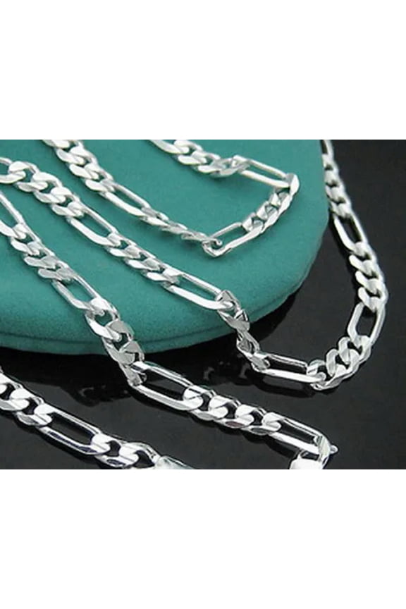 1/5pcs Lot 2mm 925 Silver Italy Figaro Chain Necklace 16-30" Men Women Jewelry-26inch-5pcs/set