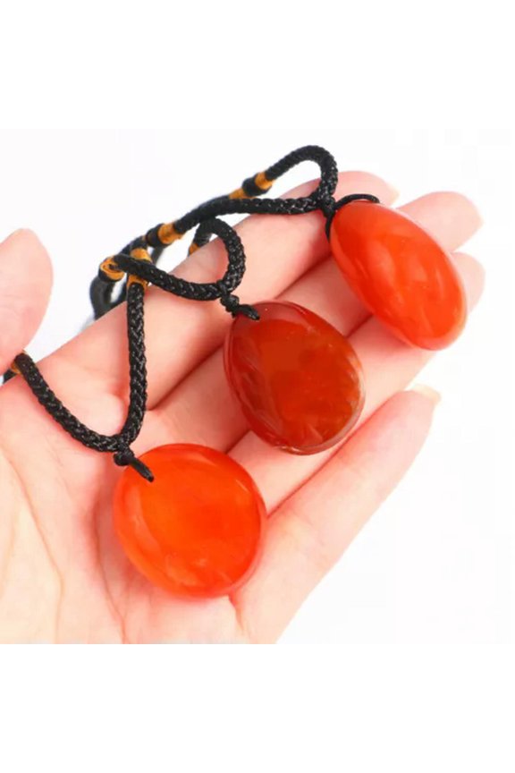 1 Natural Crystal Pendulum Quartz Stone Pendant Chakra Healing Gemstone Necklace-Red Carnelian Agate