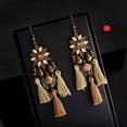 thumbnail image 1 of HOOUN 1 Pair Boho Tassel Ethnic Earring Bohemian Hook Drop Dangle Jewelry for Women-Style-8, 1 of 8