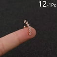 thumbnail image 1 of HOOUN 1* Stainless Steel Jewelry Dangle Nose Studs Nose Rings Nose Nails Body Piercing-12, 1 of 9