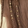thumbnail image 1 of HOOUN 10 Pcs Hair Braid DIY Dread Dreadlock Beads Adjustable Braids Cuff Clip Gift-Gold, 1 of 7