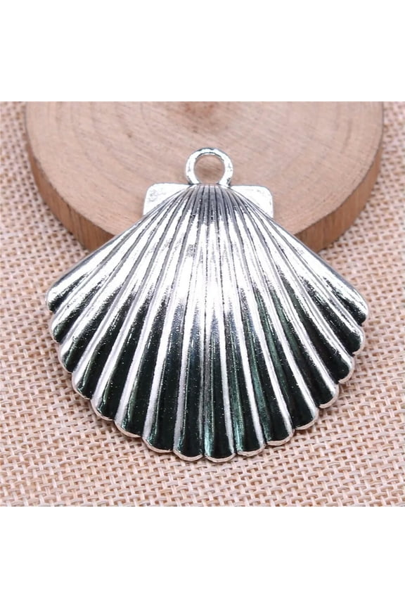 10 Pcs Tibetan Silver Shell Charms Pendant 56x55MM Diy Jewelry Making C15143